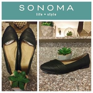 SONOMA Black Memory Foam Pointed Toe Flats